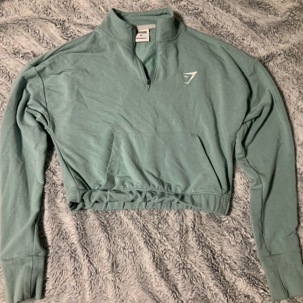 Gymshark Green/mint Long Sleeve Crop Top
